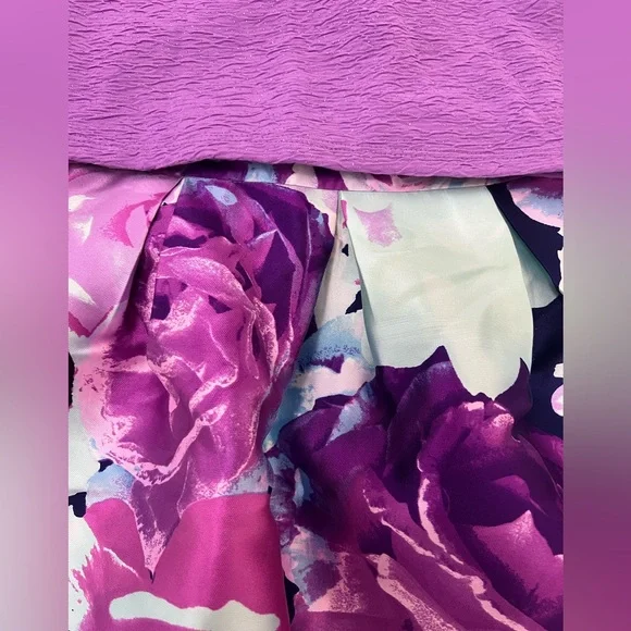 BCX Girls 2pc Purple Top & Floral Skirt Sz 10 - Picture 4 of 7